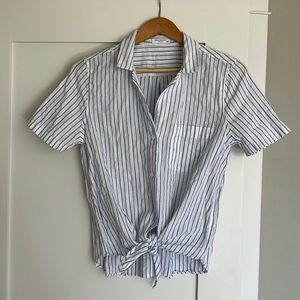 Equipment Tie Front Button Up Shirt, Sz Medium